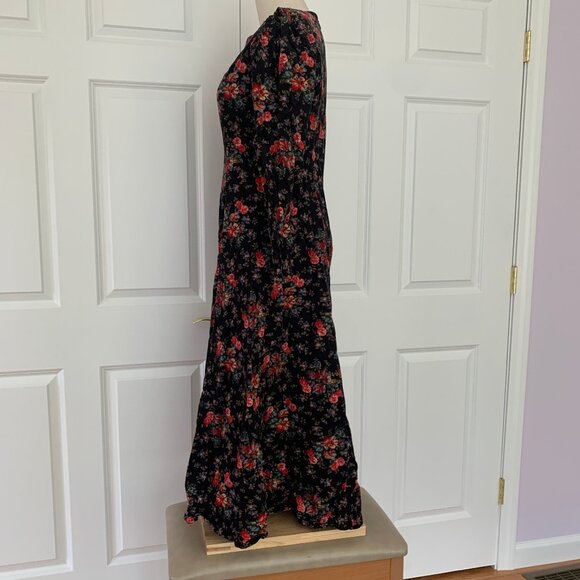 Vintage LS Laura Ashley floral needlecord cotton dress, US6 - Picture 6 of 11